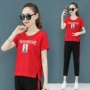 Xiang Yi Qian Ying 2019 hè mới dành cho nữ phụ nữ nửa tay áo cotton và áo thun nữ tay ngắn tay áo size lớn 3621. - Áo phông áo phông nữ cao cấp