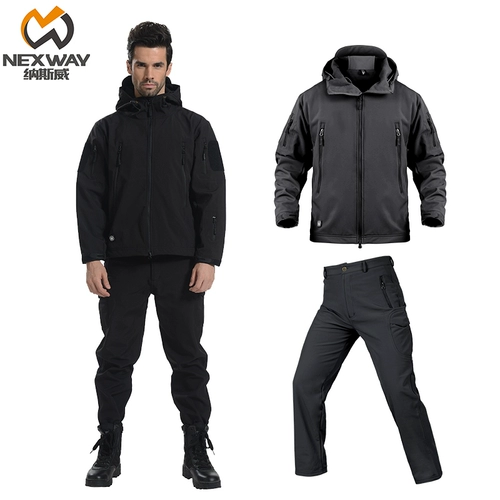 Дорожная акула, куртка, комбинезон, демисезонные утепленные штаны, утепленный тактический альпинистский комплект