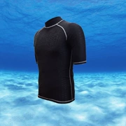 Đồ bơi nam không thấm nước và nhanh khô giả cá mập nửa tay áo chống nắng mùa đông bơi áo tắm snorkeling lướt quần áo phù hợp với huấn luyện viên - Nam bơi đầm
