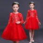 Quần áo trẻ em khác cộng với váy nhung cô gái công chúa mùa đông đầm trẻ em lớn váy ren trình diễn lớn váy lót - Khác áo khoác trẻ em nữ