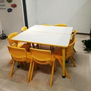 Bàn ghế trẻ em mẫu giáo học sinh viết bàn học vẽ tay họa sĩ với bàn hình chữ nhật viền - Phòng trẻ em / Bàn ghế