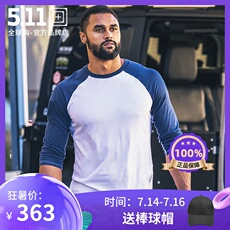Футболка для туризма и кемпинга 5.11纯棉长袖t恤511户外运动休闲圆领打底透气套头衫76000/76003
