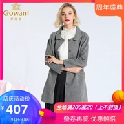 Cửa hàng hàng đầu Qiaowani đích thực mùa xuân và mùa thu mới của phụ nữ áo len dài len phụ nữ giải phóng mặt bằng - Trung bình và dài Coat