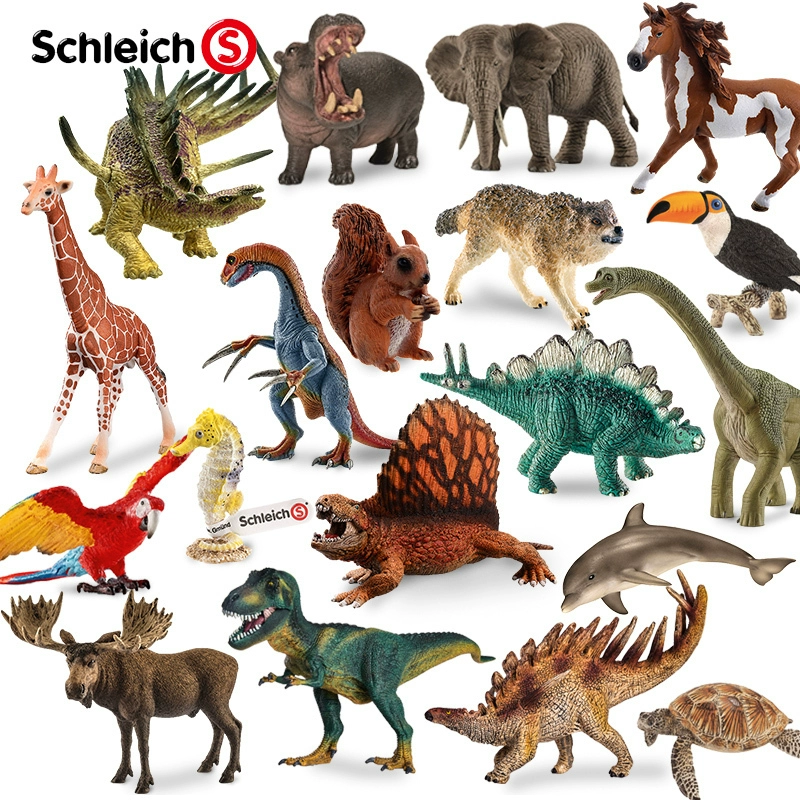 Mô hình động vật Schleich Sile đích thực mới của Đức Voi đực Tyrannosaurus Ngựa Con hươu cao cổ Sóc sói Đồ chơi - Đồ chơi gia đình