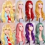 Mantoujia cosplay tóc giả dài 70CM tóc xoăn nữ không cong màu hoạt hình đa năng dây nhiệt độ cao tóc giả