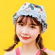2019 tóc dài Hàn Quốc thời trang dễ thương không thấm nước bảo vệ tai thiết bị bơi trẻ em người lớn hoạt hình lớn với mũ bơi - Mũ bơi