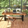 Retro đơn giản hiện đại quản lý đồ nội thất gỗ rắn bàn làm việc máy tính để bàn máy tính xách tay bàn bán hàng trực tiếp - Đồ gỗ ngoài trời bộ bàn ghế đá ngoài trời