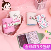 Qingrang Lady Card Chủ Phim hoạt hình Ví nhỏ 20 Túi Túi nhỏ gọn Ví tiền dễ thương Gói tài liệu Gói