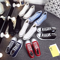 Giày vải Mingshi Converse siêu lửa bản sao thập niên 1970 đôi nam sinh phiên bản Hàn Quốc của ulzzang triều cao và giày thấp - Plimsolls giày sneaker nam