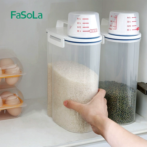 Японская система хранения, пластиковая измерительная кружка, кухня, ёмкость для риса, защита от насекомых и влаги