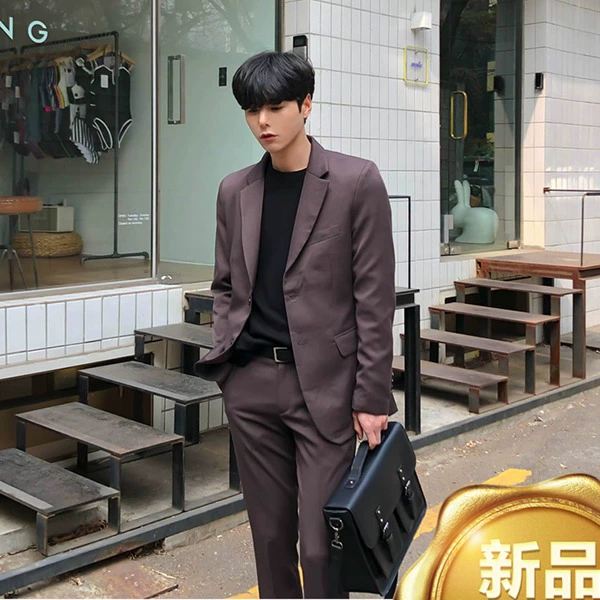 Thời trang 2019 khởi đầu mùa thu đông New Slim nhiều màu trong phong cách Hong Kong hợp thời trang Bộ đồ liền thân - Suit phù hợp