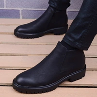 Martens, короткие сапоги, высокие трендовые ботинки в английском стиле с заостренным носом для кожаной обуви, в корейском стиле