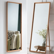 Gương gỗ Bắc Âu gương toàn thân sàn gương đơn giản nhà tường gương phòng ngủ phòng khách thay đồ gương lớn - Gương