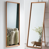 Gương gỗ Bắc Âu gương toàn thân sàn gương đơn giản nhà tường gương phòng ngủ phòng khách thay đồ gương lớn - Gương gương ghép trang trí