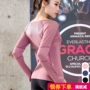 Trang phục thể thao mới của châu Âu và Mỹ Giảm béo và nhanh khô bằng vải lụa tập thể dục yoga cho nữ áo dài tay 2019 mới - Quần áo tập thể hình quần đùi tập gym