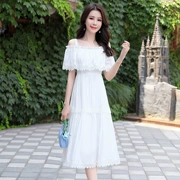 Phụ nữ 2019 hè mới tính khí Hàn Quốc quai váy dài một vai Z9927 - váy đầm