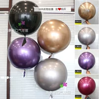 Металлический серебряный черный круглый воздушный шар, новая коллекция, 3D