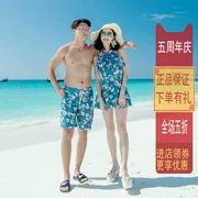 Phiên bản Hàn Quốc của cặp đôi đồ bơi một mảnh kiểu dáng bảo thủ mỏng che bụng phẳng nữ áo tắm nam thoải mái đi biển thoải mái - Vài đồ bơi