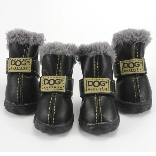 Обувь для щенков в бархатных зимних туфлях VIP Bomei Haba Dog в зимней утолщенной тепте и анти -слабые собачьи сапоги