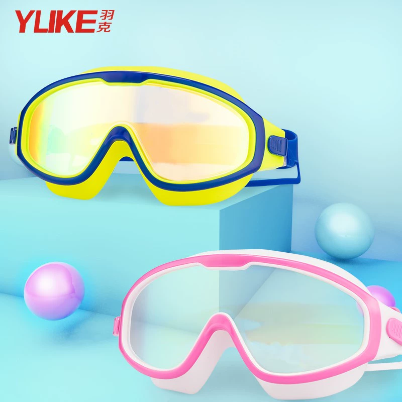 Thiết bị người lớn phù hợp với kính bơi trẻ em không thấm nước khung lớn cận thị bơi chống sương mù HD kính lặn thoải mái nam - Goggles