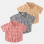 Áo sơ mi nam tay ngắn kẻ sọc cotton 2019 phiên bản mới của Hàn Quốc quần áo trẻ em mùa hè áo sơ mi trẻ em rộng rãi - Áo sơ mi áo em bé