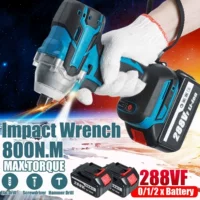 new800 N.M Brushless Electric Impact Wrench 288vf 1/2inch P