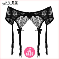 Tôi gái đẹp nhà gợi cảm bột ren khiêu dâm cám dỗ phụ nữ garter set với vớ đơn giản kích thước lớn - Nịt Tất nịt tất nam