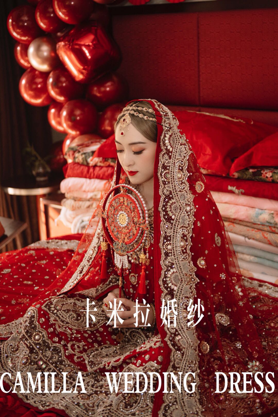 [Rental] Muslim wedding gown Hui wedding dress Malaysia luxury Soma Lengha dress rental