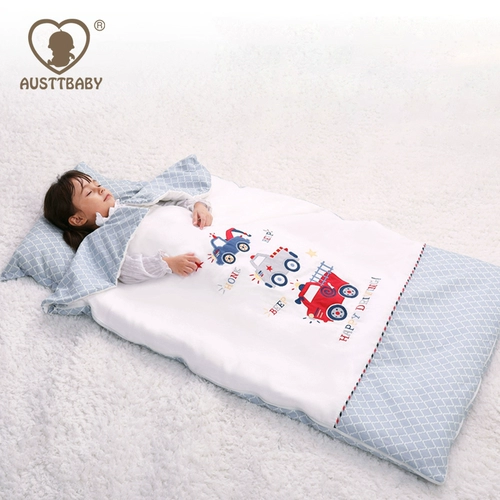 Детский универсальный спальный мешок на четыре сезона, детское хлопковое одеяло, увеличенная толщина, подходит для подростков