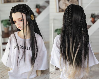 taobao agent Bjd 3 points/uncle-type male soft silk/ultra-soft silk hand hook hair braid hair wig QQ-125