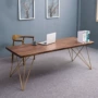 Bàn ghế sắt rèn giám đốc hình chữ nhật máy tính để bàn bàn có thể tùy chỉnh gỗ rắn đơn giản hiện đại - Đồ gỗ ngoài trời bàn ghế sắt ngoài trời giá rẻ
