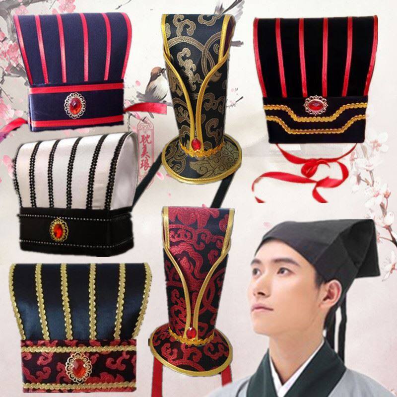 成人古装汉服三国刘备关羽张飞帽子胡子古代帽子