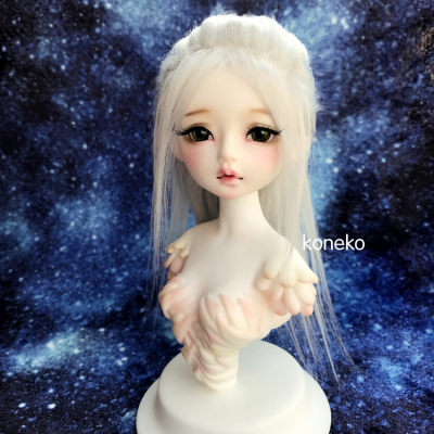 taobao agent [Free shipping over 58] Super Fairy!BJD wig long hair imitation wool 3468 points can be used for silver gray