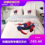 Tấm siêu nhân Người nhện bốn mảnh của Marvel Hero được bao phủ bởi trẻ em Cartoon Boy Crystal Velvet 1.5 mét Giường - Bộ đồ giường bốn mảnh