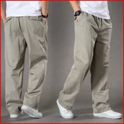 Fengshang Yishe quần áo mùa hè mới quần rộng giản dị tăng quần yếm quần mỏng nam rộng kích thước eo đàn hồi - Quần áo ngoài trời