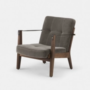 Ghế gỗ rắn Bắc Âu nhà hiện đại tối giản giải trí ghế đơn sofa đồ nội thất màu đen gỗ óc chó ghế ăn - Đồ nội thất thiết kế