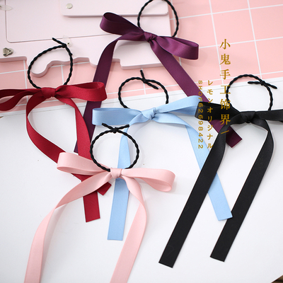 taobao agent Multicoloured hair accessory handmade, hair band with bow, hairgrip with tassels, ponytail lapel pin