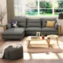 Bắc Âu căn hộ nhỏ sofa công nghệ vải ba kết hợp phòng khách hiện đại đơn giản sofa vải chaise đồ nội thất - Nội thất khách sạn tủ quần áo thông minh