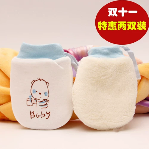 Детская хваталка, перчатки, детский флисовый удерживающий тепло крем для рук для новорожденных для сна, 0-1 лет