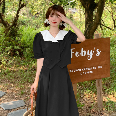 taobao agent Summer design short mini-skirt, long pleated skirt, set, plus size, trend of season, mid-length