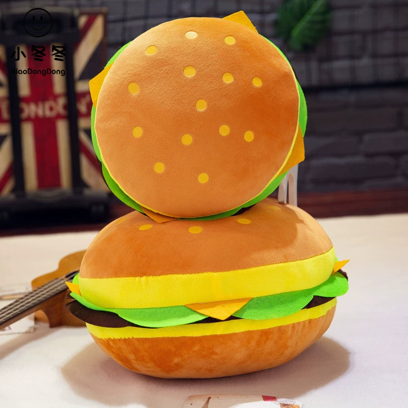 Sáng tạo 3d mô phỏng hamburger lớn gối gối gối đồ chơi sang trọng gối gối hài hước cá tính món quà siêu thực - Đồ chơi mềm đồ chơi cho bé sơ sinh