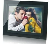 Акриловая цифровая черная фоторамка, зеркальный эффект, 15 дюймов