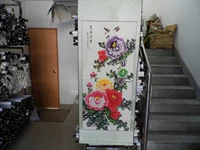 Китайская живопись пион цветов цветут богатая каллиграфия и живопись четыре фута