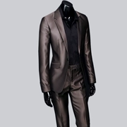 Phù hợp với áo khoác phù hợp với khóa phù hợp với phiên bản Hàn Quốc của nam giới nhỏ trang trí cơ thể phù hợp với cơ thể tùy chỉnh - Suit phù hợp