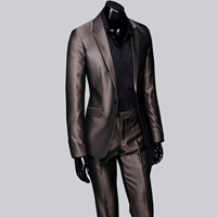 Phù hợp với áo khoác phù hợp với khóa phù hợp với phiên bản Hàn Quốc của nam giới nhỏ trang trí cơ thể phù hợp với cơ thể tùy chỉnh - Suit phù hợp đồ vest nam