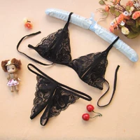 Phụ nữ trưởng thành gợi cảm siêu mỏng áo ngực ren trong suốt + bikini mở rộng phù hợp với ba điểm đồ bơi nữ kín đáo