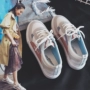 Giày nhỏ màu trắng nữ siêu lửa cháy đường giày vải nữ 2018 phiên bản mới của Hàn Quốc của thể thao và giải trí Harajuku ulzzang giầy oxford nữ