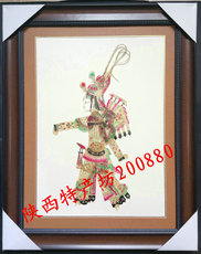 Театр теней 陕西民间工艺品 纯手工皮影 穆桂英 精细雪花做工