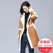 [126 nhân dân tệ] Van Gogh nhung hươu cashmere lamb áo của phụ nữ Hàn Quốc phiên bản cộng với nhung áo khoác dày