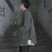 Ding Shang Shang Dachuan với cùng một đoạn màu rắn vòng cổ đáy áo len đầu chia lỏng áo len nam áo len